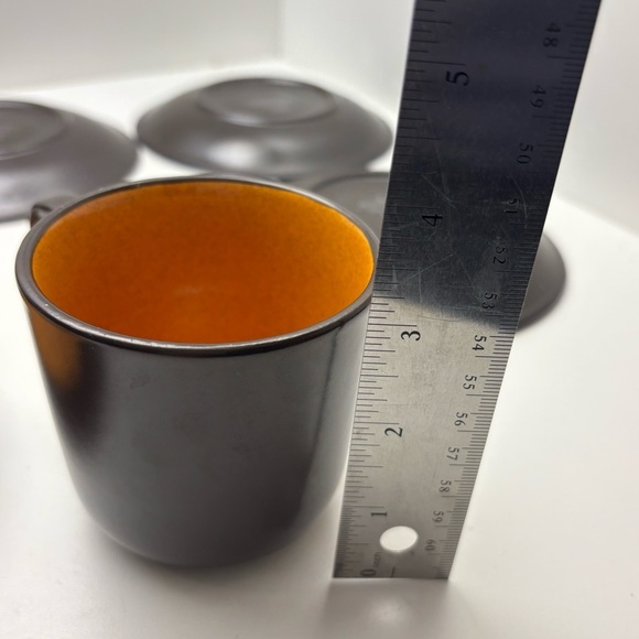 Vintage Mikasa Paprika Terrastone E1258 set of four mugs with saucers - Picture 12 of 14